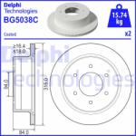 DELPHI Disc frana DELPHI BG5038C (BG5038C) - automobilus