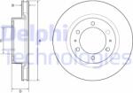 DELPHI Disc frana DELPHI BG4925C (BG4925C) - automobilus