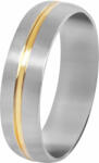 Troli Acél karikagyűrű arany csíkkal 57 mm