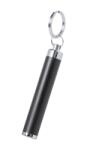  Kulcstartó LED műanyag lámpával, fekete színű test, o14x85 mm