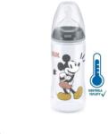 Nuk Baba tanuló itatópohár, cumisüveg Disney Mickey hőmérséklet jelzővel 300 ml szürke