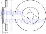 DELPHI Disc frana DELPHI BG4454 (BG4454) - automobilus