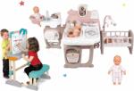 Smoby Set căsuță pentru păpușă Large Doll's Play Center Natur D'Amour Baby Nurse Smoby și bancă de scris și desenat cu păpușă de 32 cm (SM220376-20) Papusa