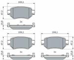Bosch set placute frana, frana disc BOSCH 0 986 460 010 (0 986 460 010)