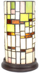 Clayre & Eef Veioza sticla bej polirasina maro Tiffany 15x26 cm (5LL-6300)