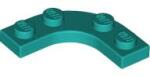 LEGO® 68568c39 - LEGO sötét türkiz kivágott lap 3 x 3 méretű, lekerekített sarokkal (68568c39)