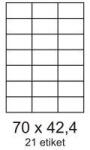 Smartline Címkék 70x42, 3mm 21 címke laponként 100 ív Smartline