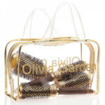 Olivia Garden Kit cu 4 perii profesionale de par Expert Blowout Shine Wavy Bristles Gold&Brown (5414343020543)