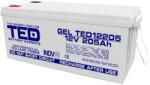 Ted Electric Acumulator GEL pentru UPS sau panouri fotovoltaice TED 12V 205Ah VRLA TED12205 Deep Cycle (TED12205 205Ah TED003522)