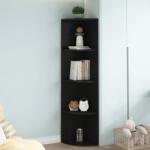 vidaXL Raft de colț vertical, negru, 40x41, 5x180 cm, lemn prelucrat (339544) Raft