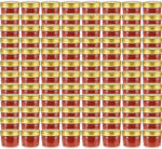 vidaXL Borcane din sticlă pentru gem, capace aurii, 96 buc, 110 ml (50797)