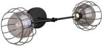 Keter Lighting Aplică SOLO BLACK 2xE27/60W/230V neagră/aurie (KE0100)