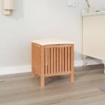 vidaXL Taburet de baie, 40, 5x40x52 cm, lemn masiv de nuc (350351)