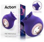 Action No. TwentyFive Licking Tongue Ergonomic Clitoris Massager Purple Vibrator