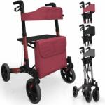 Jago Négykerekű járókeret idősek 67 x 71, 5 x 81, 5 cm piros (RLT01-rot)