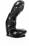 All Black Dildo Realist All Black Curved Negru 17 cm