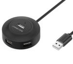 UGREEN CR106 HUB Adapter - 4xUSB porttal, fekete adapter - tokgalaxis