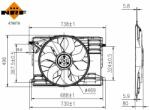 NRF Ventilator, radiator NRF 470070 (470070) - automobilus
