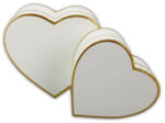  Aranyszegélyes szív doboz 2 db/szett fehér (18-9527w)