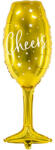 Partydeco Óriás lufi 30" 80cm pezsgős pohár, Cheerse (LUFI333907)