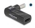 Delock Laptop töltőkábel adapter USB Type-C anya - HP 4, 5 x 3, 0 mm apa 90 fokban hajlított (DL60004) (DL60004)