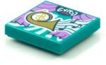 LEGO® 3068bpb1571c39 - LEGO sötét türkiz csempe 2 x 2 méretű, zenélő kürt mintával (3068bpb1571c39)