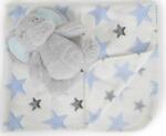 Cangaroo Pătură cu jucărie Cangaroo - Elephant, blue, 90 x 75 cm, albastră (109596) Lenjerii de pat bebelusi‎, patura bebelusi