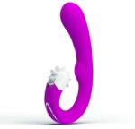 Pretty Love Vibrator Magic Tongue 7 Moduri Vibratii, 4 Moduri Rotatii, Silicon, USB, Mov, 19.5 cm Vibrator