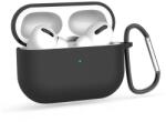 Haffner Szilikon védőtok Apple AirPods Pro 1/2 fülhallgatóhoz - fekete - ECO csomagolás (FN0421) (FN0421)
