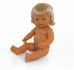 Miniland Hajas baba, 38 cm, ruha nélkül, európai lány (31052)