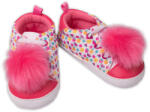 YO ! Papuci pentru bebeluși, Girl YO! cu pompon pufos, roz