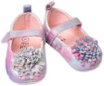 YO ! Papuci pentru bebelusi, balerini Girl YO! cu Floare, velcro, neon