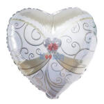 Balloons4party Balon folie Inima Mireasa 45 cm