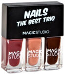 Magic Studio Kit Shaky Trio, cu 3 lacuri de unghii asortate, nuante de maro, Magic Studio