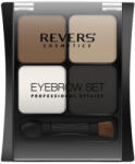 Revers Kit fard de sprancene cu 4 culori, Professional Stylist, Revers, Nr. 3