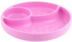 Chicco Chicco, farfurie compartimentata din silicon, roz, 12m+ Set pentru masa bebelusi