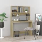 vidaXL Birou cu rafturi, stejar sonoma, 102x45x148 cm, lemn compozit (823003)