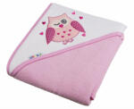  Akuku fürdőlepedő 100x100 cm Bagoly pink - babycenter-online