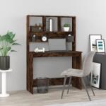 vidaXL Birou cu rafturi, stejar fumuriu, 102x45x148 cm, lemn compozit (823005)