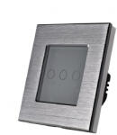 Luxion Intrerupator Triplu Wi-Fi cu Touch din Sticla si Rama de Aluminiu LUXION Gri (LX-WT2-301A-GY)