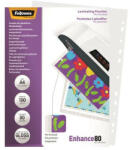 Fellowes Meleglamináló fólia, lefűzhető, 80 mikron, A4, fényes, 100 db, FELLOWES (IFW54525) (IFW54525)