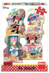 Dino Puzzle 4 in 1 - Minnie si Daisy in vacanta (4 x 54 piese) Puzzle