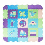 SPRINGOS Kreatív puzzle szőnyeg gyerekeknek, 90x90 cm, többszínű (PM0003)