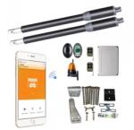 X-house Kit Automatizare Porti Batante Smart Wifi 150kg/brat cu Fotocelule si Lampa (KAPB-1LFLS)