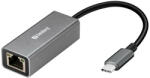 Sandberg Kábel Átalakító - USB-C Gigabit Network Adapter (ezüst; USB-C bemenet; RJ45 kimenet; Gigabit) (136-04)