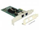 DELOCK PCI-E x1 Vezetékes hálózati Adapter, 2x Gigabit LAN i82576 (89944)