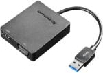 Lenovo USB 3.0 VGA/D-Sub + HDMI Átalakító Fekete 10cm (4X90H20061)
