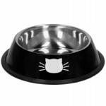 Springos Castron, bol, pentru caine, pisica, rotund, inox, negru, 12 cm (PA0194)