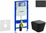 Geberit Duofix - Set pentru montare încastrată, toaletă Arkas și capac softclose, clapetă Sigma30, negru mat/negru SANI11CA5501 (SANI11CA5501)