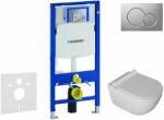 Geberit Duofix - Set pentru montare încastrată, toaletă Gaia și capac softclose, clapetă Sigma01, crom mat vopsit SANI11CA1109 (SANI11CA1109)